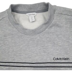 Calvin Klein Men's Large Sweatshirt Gray Large Crew Neck Long Sleeve Ribbed Hem